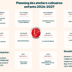 Copie de Planning ateliers culinaires enfants